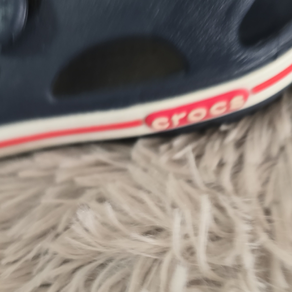 CROCS Kids Sandals in Navy with Red and White Accents - Picture 6 of 9